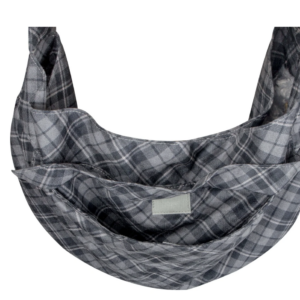 Scotty Plaid Cuddle Dog Carrier in Charcoal